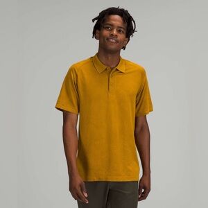 Lululemon Metal Vent Tech Polo Shirt 2.0 Ripple Wave Clementine /Gold Spice XXL